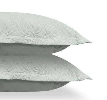 Sensation - Quilted King Bedcover Set with 2 Pillow Covers(Pistachio)