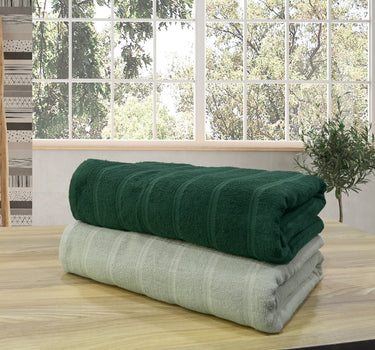 Quickdry - Pack of 2 Super Soft Bath Towels (Green&Pistachio)
