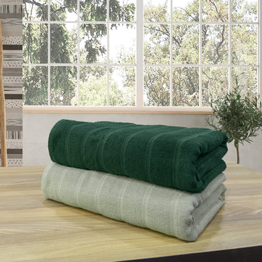 Quickdry - Pack of 2 Super Soft Bath Towels (Green&Pistachio)