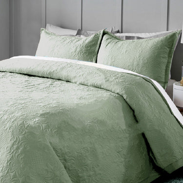 Sensation Ultrasonic Quilted  Bed Cover set(Pistachio)