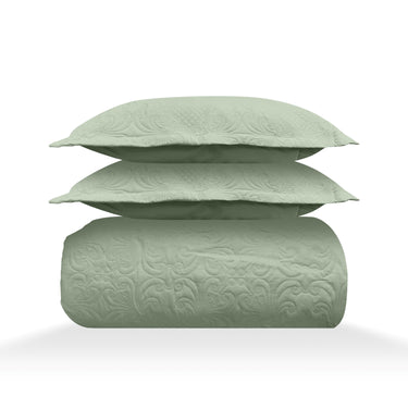 Sensation Ultrasonic Quilted  Bed Cover set(Pistachio)