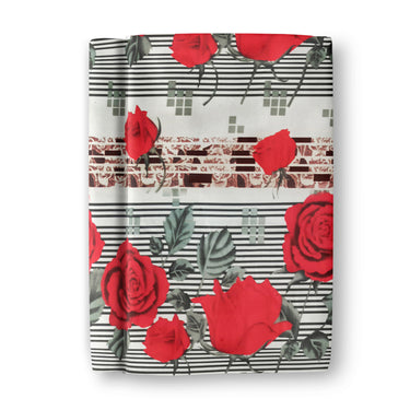Rose Garden - 180TC 100% Cotton Bedsheet Set ( Single Bed)
