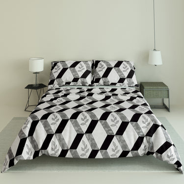 Retro - 180TC 100% Cotton Bedsheet set (Double Bed)