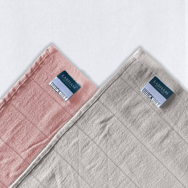 Quickdry - Pack of 2 Super Soft Bath Towels (Rose&Beige)