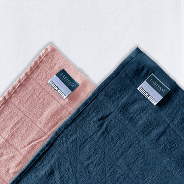 Quickdry - Pack of 2 Super Soft Bath Towels (Blue&Rose)