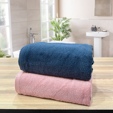 Revive- Pack of 2 Multipurpose Super Soft Hand Towels (Blue&Rose)