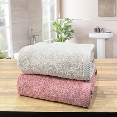 Revive- Pack of 2 450GSM Pure Cotton, Super Soft Bath Towels (75cm x 150cm) (Pelican&Rose)