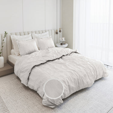 Heather - Yarn Dyed Linen King Size Bedsheet Set