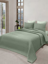 LABHAM® Azure Quilted King Bedcover Set – 300 GSM EverTouch™ Microfibre with LazerTech™ Quilting, 2 Pillow Covers & Storage Bag – Sage