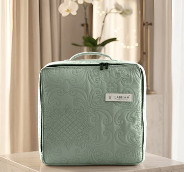 Sensation Quilted Bedcover cum AC comforter Set with 2 Pillow Covers.(Sage Green)