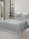 LABHAM® Azure Quilted King Bedcover Set – 300 GSM EverTouch™ Microfibre with LazerTech™ Quilting, 2 Pillow Covers & Storage Bag – Silver