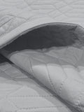 LABHAM® Azure Quilted King Bedcover Set – 300 GSM EverTouch™ Microfibre with LazerTech™ Quilting, 2 Pillow Covers & Storage Bag – Silver 3