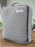 LABHAM® Azure Quilted King Bedcover Set – 300 GSM EverTouch™ Microfibre with LazerTech™ Quilting, 2 Pillow Covers & Storage Bag – Silver 5