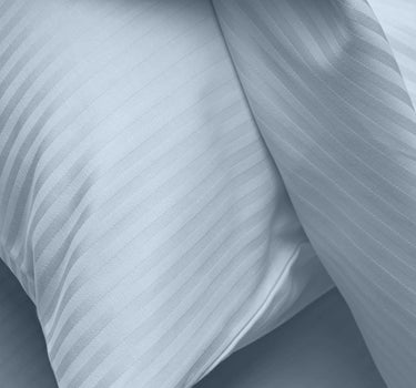 Simple Living - 210TC Satin Stripe Bedsheet Set(Sky Blue)