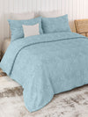 Sensation - Quilted King Bedcover Set with 2 Pillow Covers(Sky)