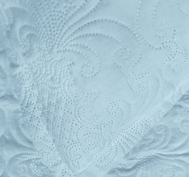 Sensation Quilted Bedcover cum AC comforter Set with 2 Pillow Covers.(Sky)