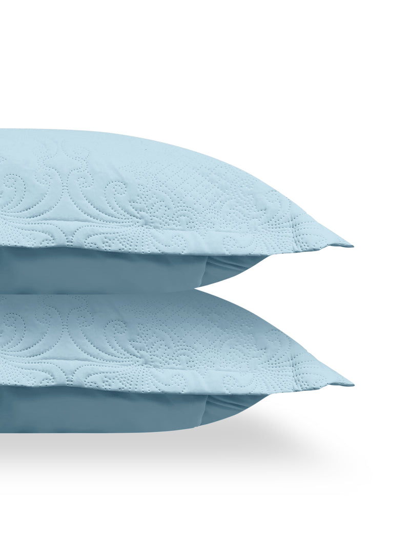 Sensation - Quilted King Bedcover Set with 2 Pillow Covers(Sky) image 6