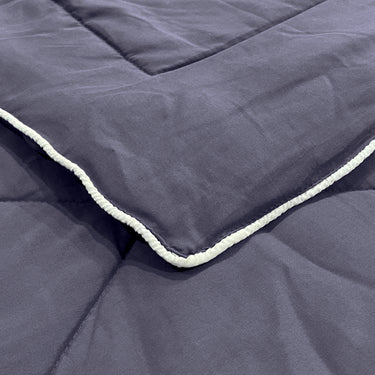 Casper Comforter 300 GSM - Pure Virgin Microfiber, Insulating & Thermal Comfort, Ideal for Winter, with Carry Bag & Contrast Piping (Storm Grey)
