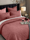 Sensation - Quilted King Bedcover Set with 2 Pillow Covers(Terra Cotta)