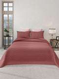 LABHAM® Azure Quilted King Bedcover Set – 300 GSM EverTouch™ Microfibre with LazerTech™ Quilting, 2 Pillow Covers & Storage Bag – Terracotta 2