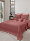 LABHAM® Azure Quilted King Bedcover Set – 300 GSM EverTouch™ Microfibre with LazerTech™ Quilting, 2 Pillow Covers & Storage Bag – Terracotta