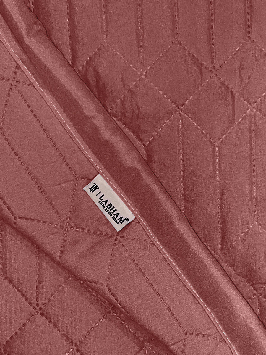 LABHAM® Azure Quilted King Bedcover Set – 300 GSM EverTouch™ Microfibre with LazerTech™ Quilting, 2 Pillow Covers & Storage Bag – Terracotta — view 4