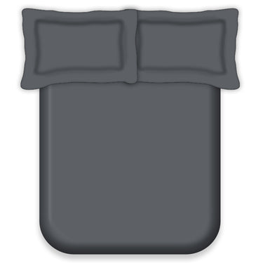 300TC - King size Solid Bedsheet Set (Vampire Grey)