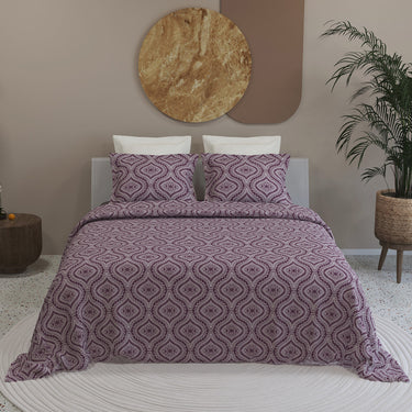 Kadambari 300TC Pure Cotton BedSheet Set(Vintage Violet)