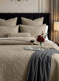 Sensation - Quilted King Bedcover Set with 2 Pillow Covers(Walnut) thumbnail 2