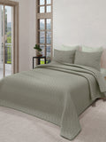 LABHAM® Azure Quilted King Bedcover Set – 300 GSM EverTouch™ Microfibre with LazerTech™ Quilting, 2 Pillow Covers & Storage Bag – Walnut 1