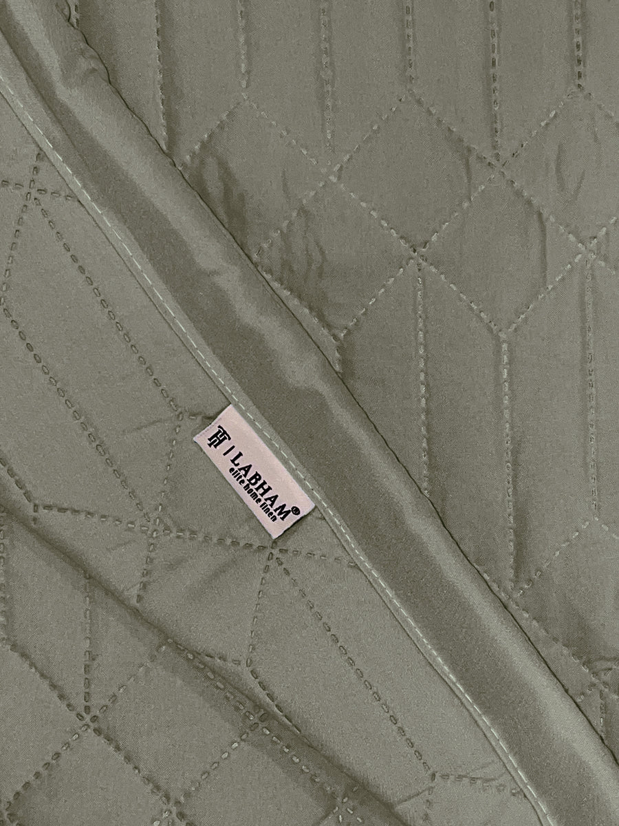 LABHAM® Azure Quilted King Bedcover Set – 300 GSM EverTouch™ Microfibre with LazerTech™ Quilting, 2 Pillow Covers & Storage Bag – Walnut — view 4