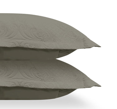 Sensation Quilted Bedcover cum AC comforter Set with 2 Pillow Covers.(Walnut)