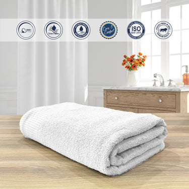 Revive- Pure Cotton Towel for Bath - 500GSM - Fluffy & Soft - Super Absorbent - 1pc Bath Towel (90cm x 180cm) - XXL Size