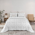 Sensation - Quilted King Bedcover Set with 2 Pillow Covers(White) thumbnail 2