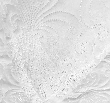 Sensation Quilted Bedcover cum AC comforter Set with 2 Pillow Covers.(White)