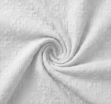 Sensation - Quilted King Bedcover Set with 2 Pillow Covers(White)