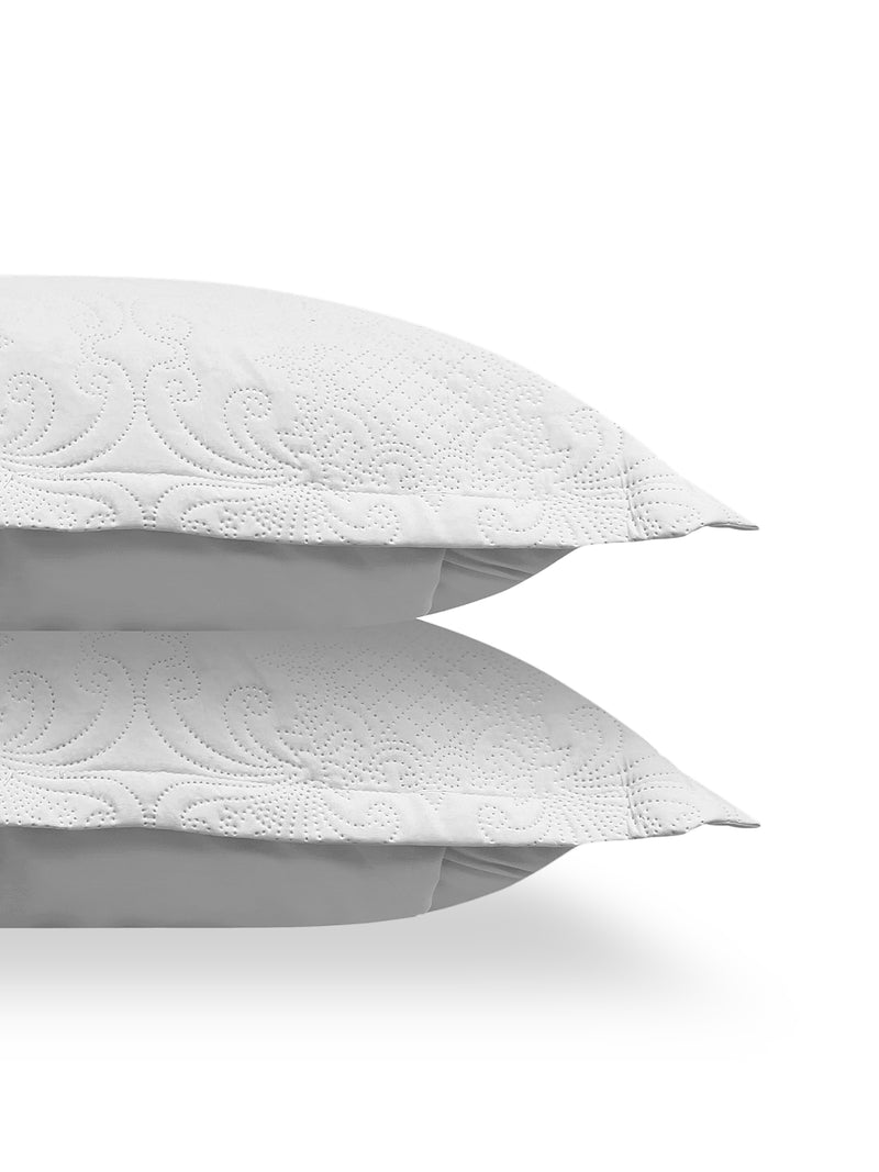 Sensation - Quilted King Bedcover Set with 2 Pillow Covers(White) image 5