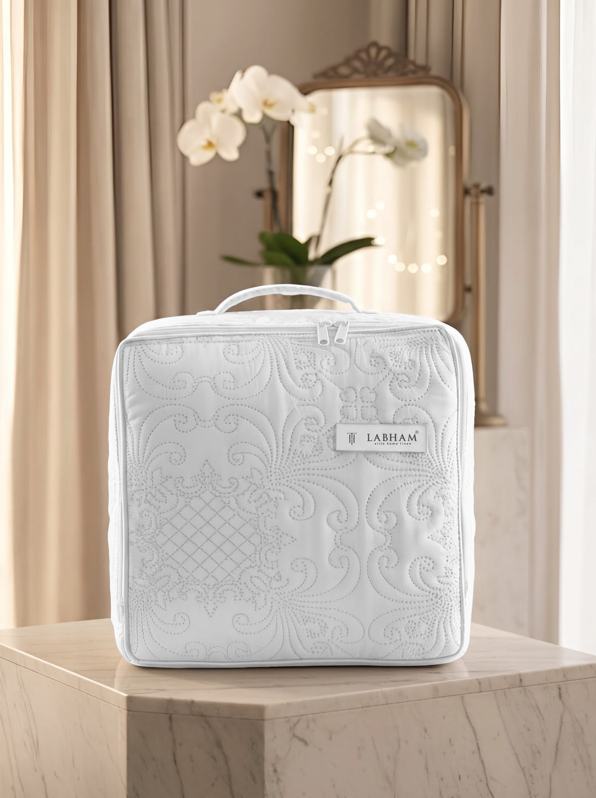 Sensation - Quilted King Bedcover Set with 2 Pillow Covers(White)