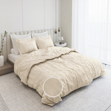 Heather - Yarn Dyed Linen King Size Bedsheet Set