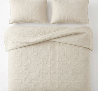 Sensation - Quilted King Bedcover Set with 2 Pillow Covers(Beige)