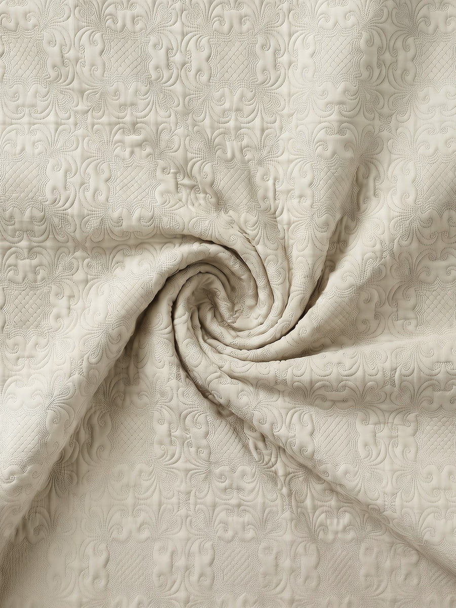 Sensation - Quilted King Bedcover Set with 2 Pillow Covers(Beige) — view 7