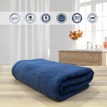 Revive- Pure Cotton Towel for Bath - 500GSM - Fluffy & Soft - Super Absorbent - 1pc Bath Towel (90cm x 180cm) - XXL Size