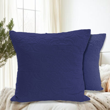 Ultrasonic Quilted Cushion Cover (2pc Set)(Navy Blue)
