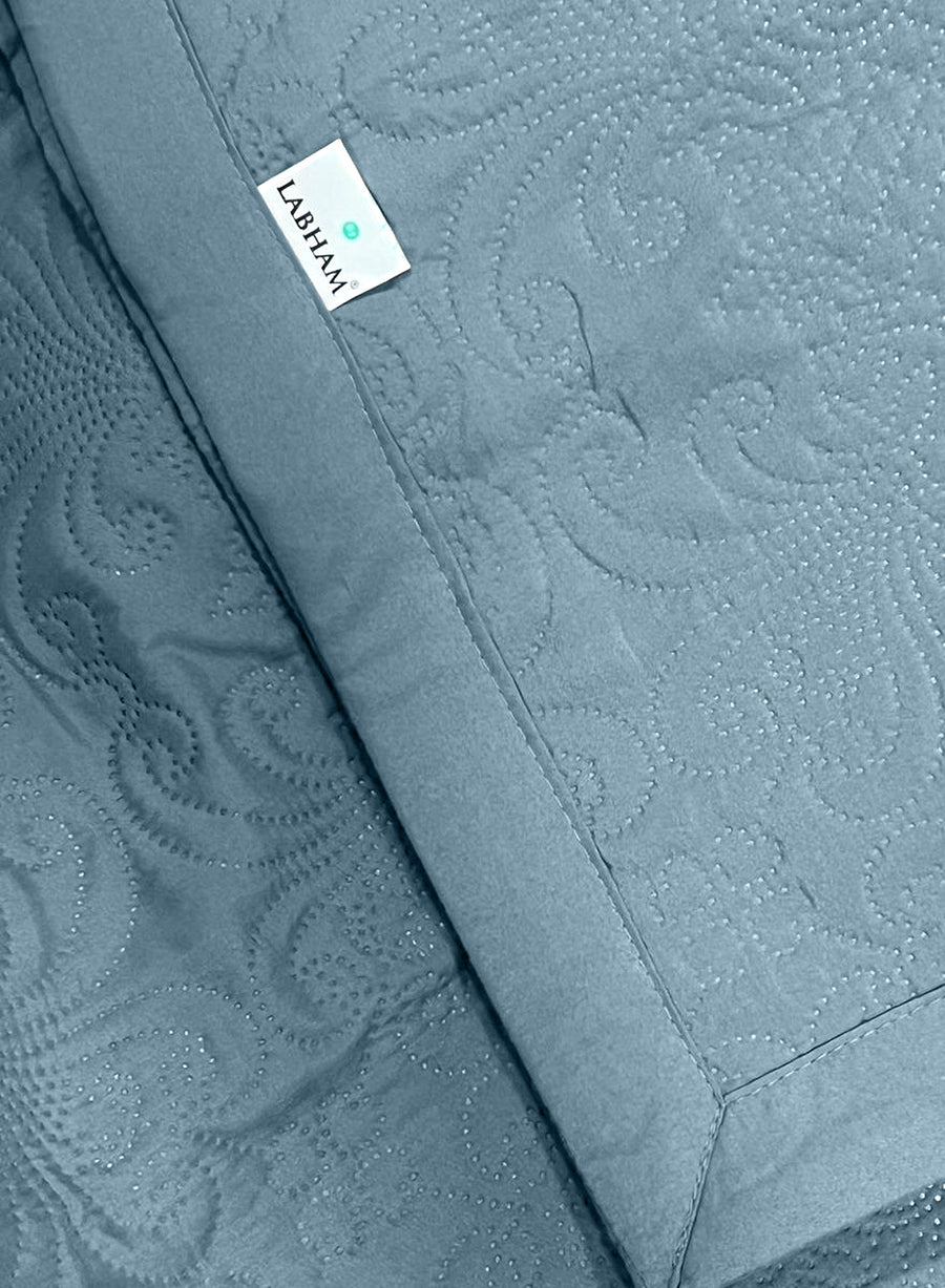 Sensation - Quilted King Bedcover Set with 2 Pillow Covers(Denim) — view 5
