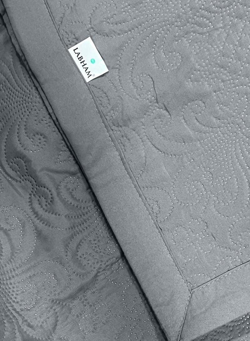 Sensation - Quilted King Bedcover Set with 2 Pillow Covers(Ash Grey) image 5