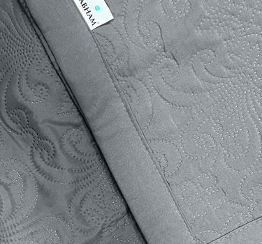 Sensation - Quilted King Bedcover Set with 2 Pillow Covers(Ash Grey)
