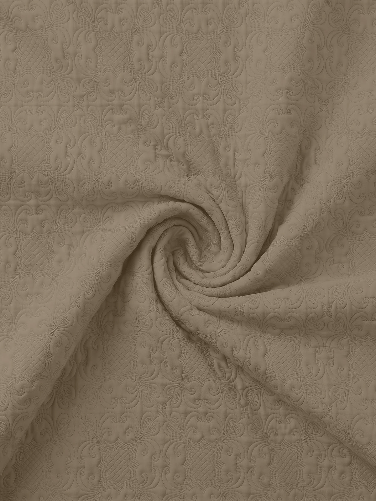 Sensation - Quilted King Bedcover Set with 2 Pillow Covers(Mocha)