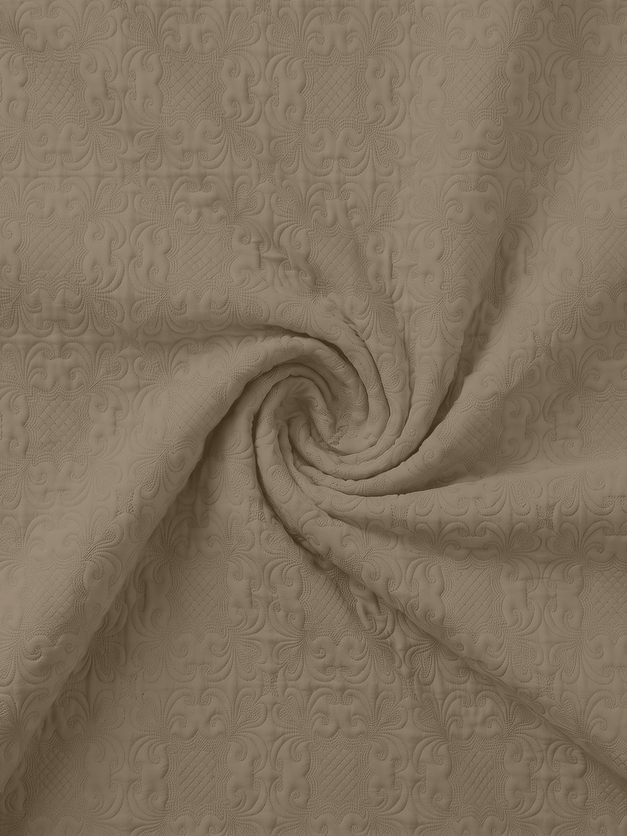 Sensation - Quilted King Bedcover Set with 2 Pillow Covers(Mocha) — view 6