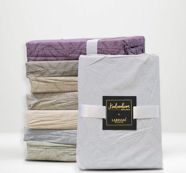 300TC Percale Cotton King Bedsheet -Kadambari