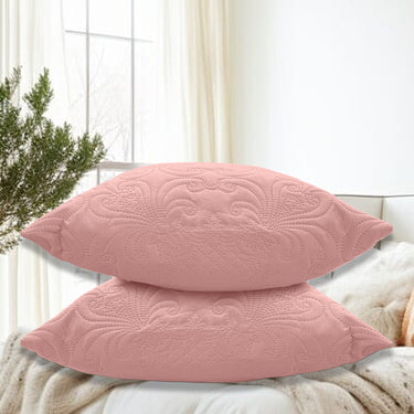 Ultrasonic Quilted Cushion Cover (2pc Set)(Peach)
